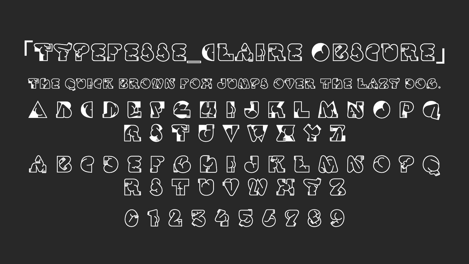 Typefesse_Claire-Obscure字体预览