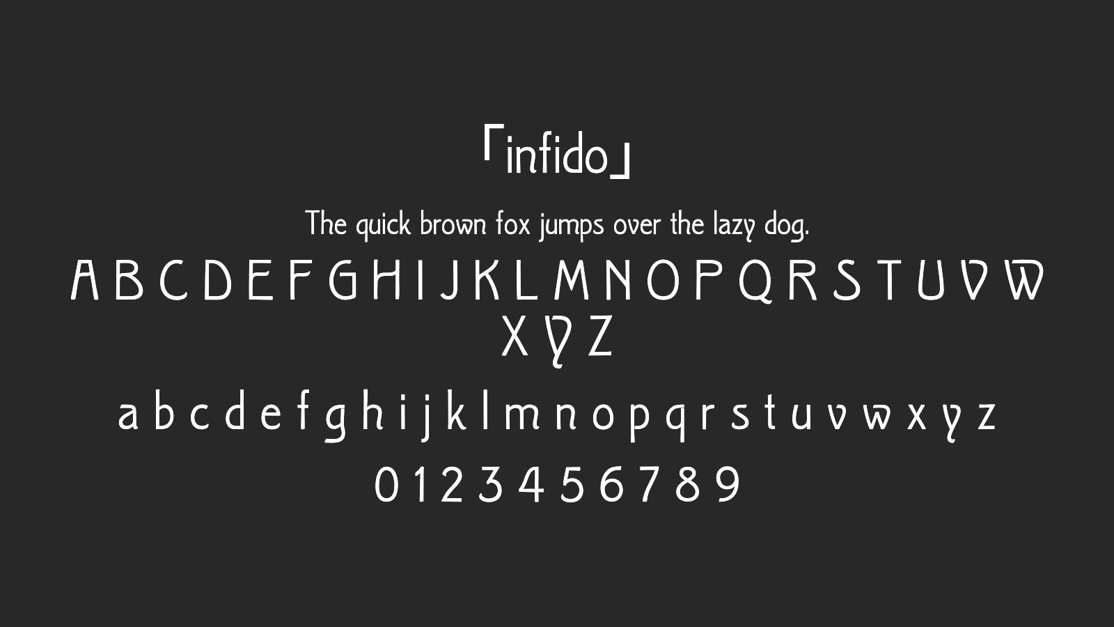infido字体预览