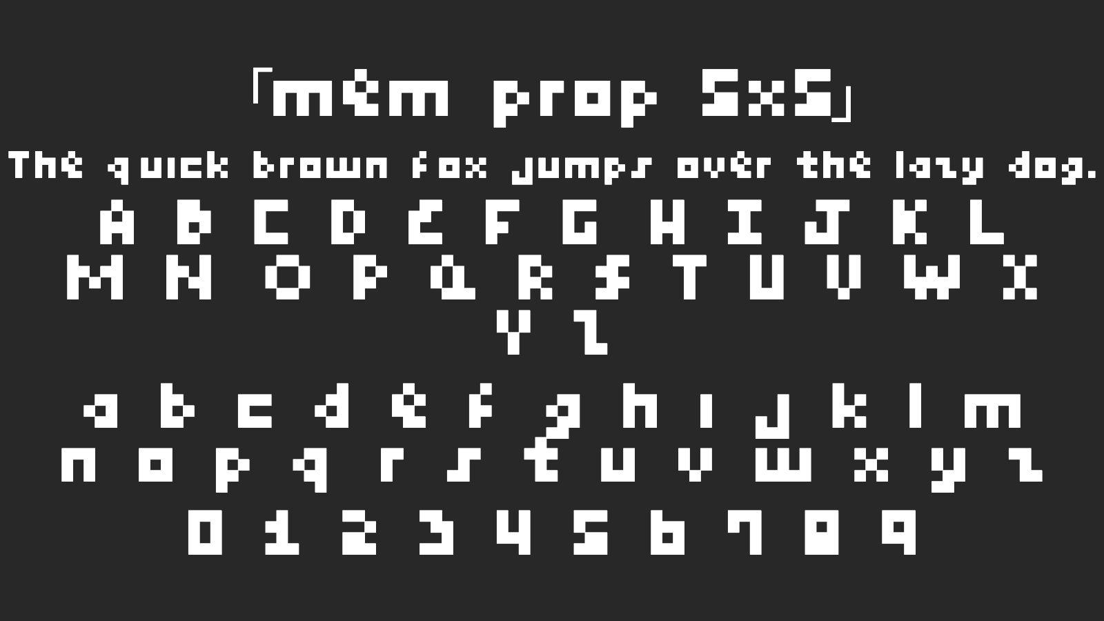 mem-prop-5x5字体预览