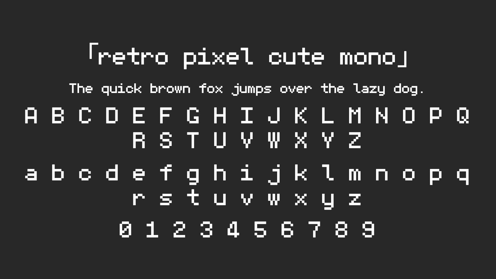 retro-pixel-cute-mono字体预览