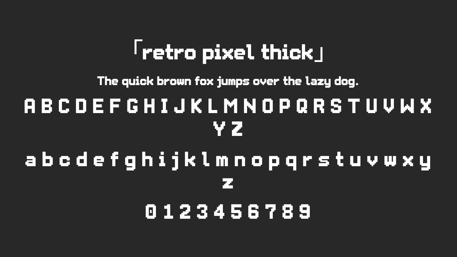 retro-pixel-thick字体预览