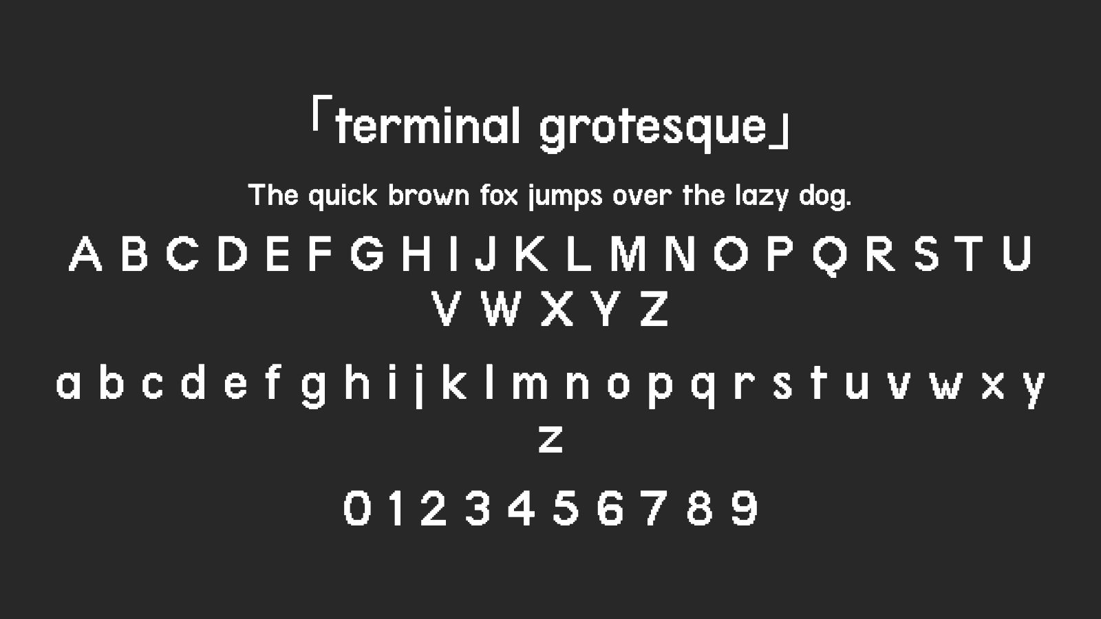 terminal-grotesque字体预览