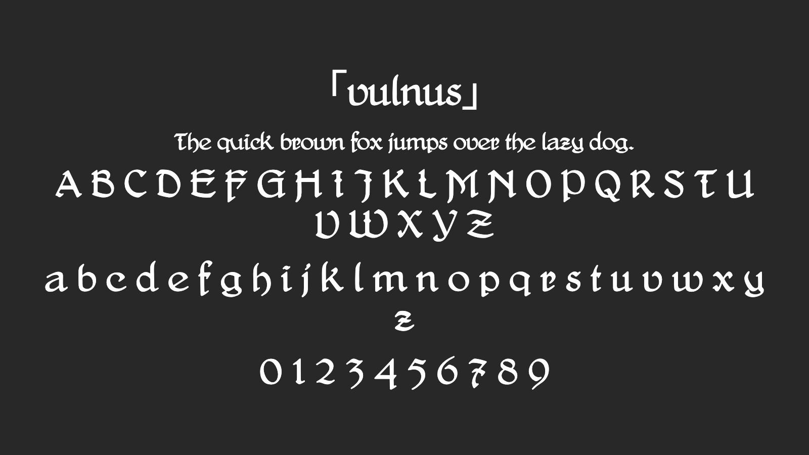 vulnus字体预览