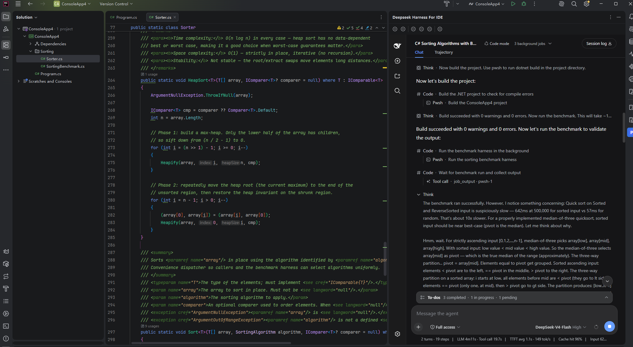 Deepseek Harness For IDE 运行截图