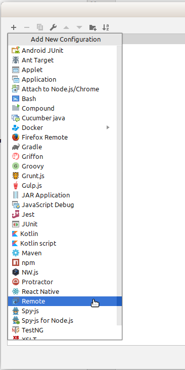 Remote debugging template