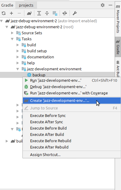 Customize backup task