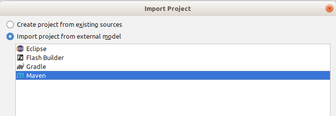 Choose external model