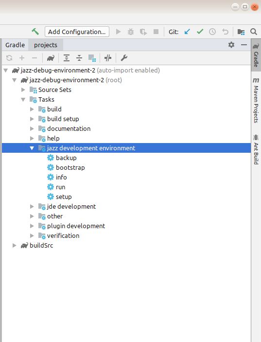 Gradle tab in IntelliJ