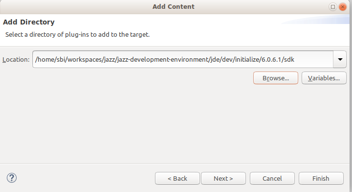 Browse to initialzed sdk