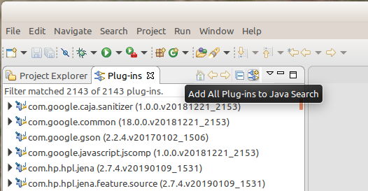 Add to java search