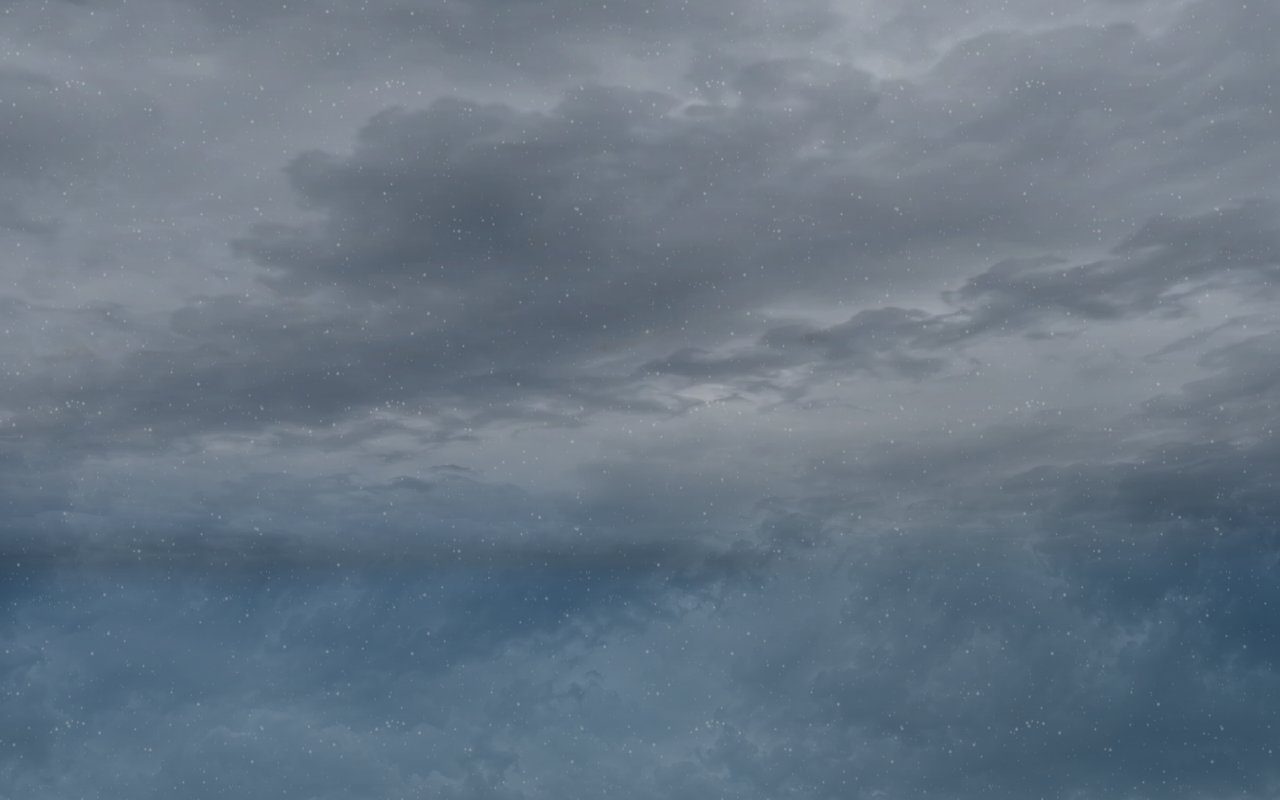 Realistic clouds in the snow