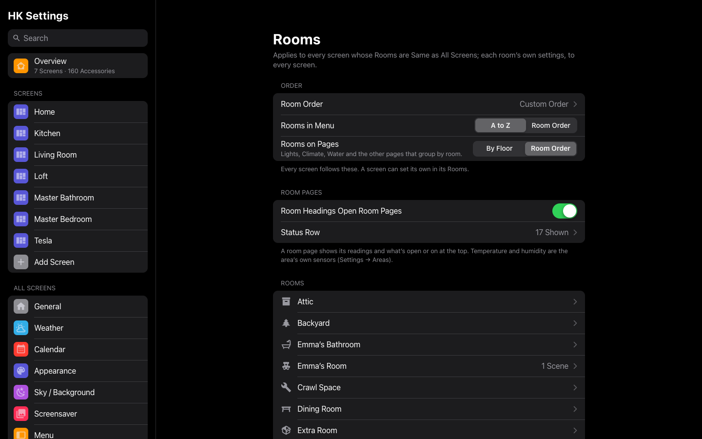 Rooms, for all screens