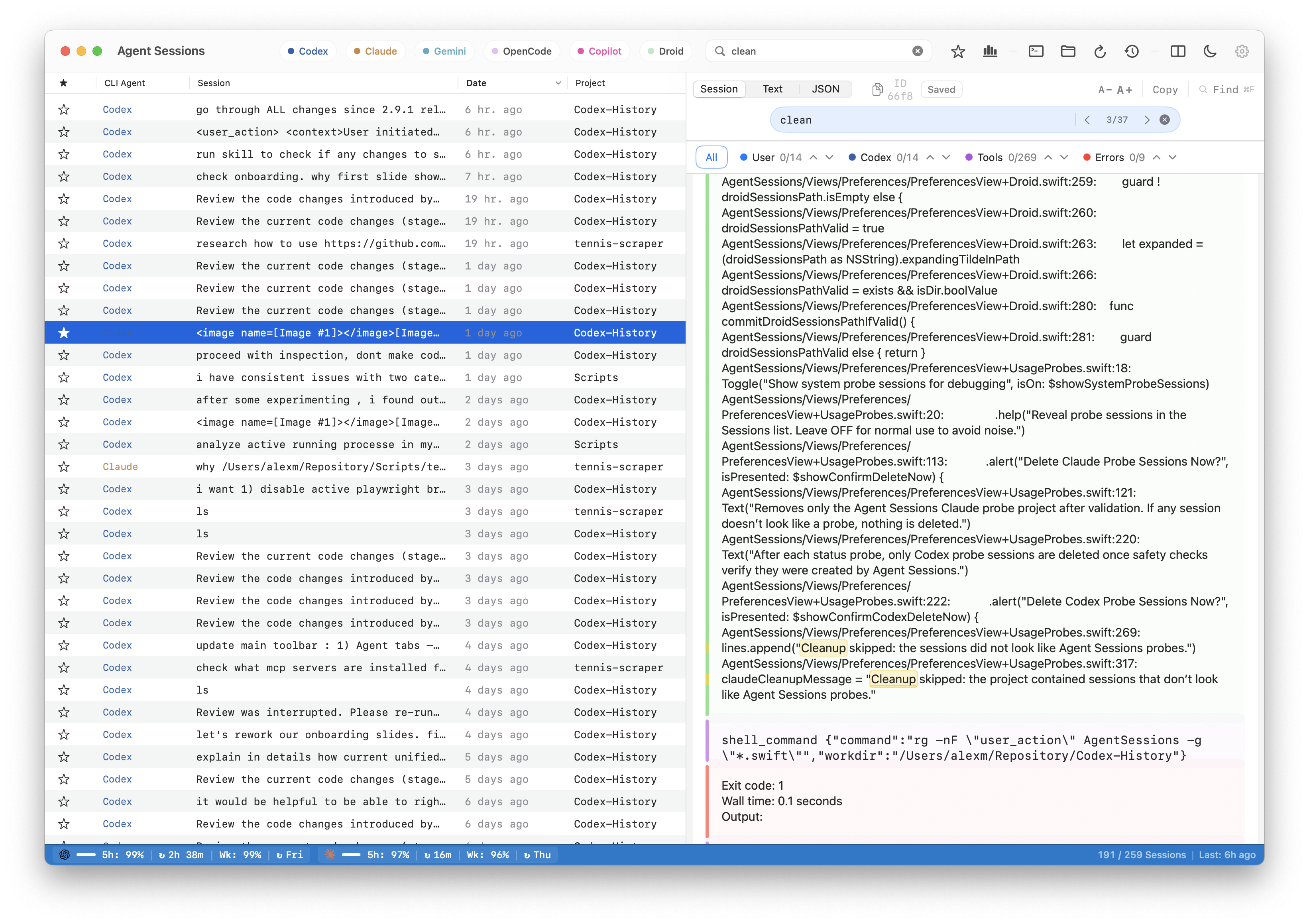 Resume Codex CLI, Claude Code, and OpenCode sessions