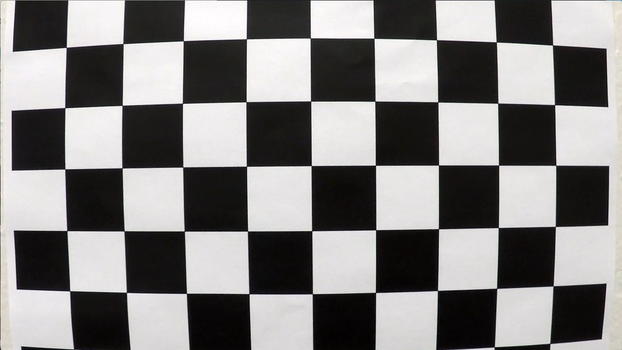 Distorted chessboard image