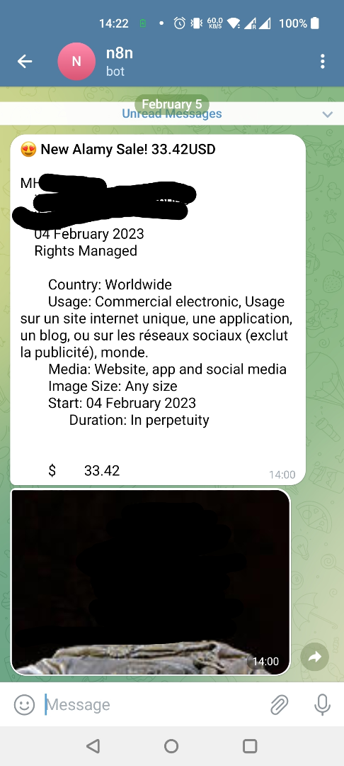 Telegram screenshot