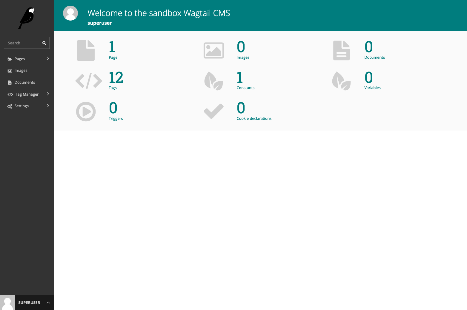 Admin summary panels