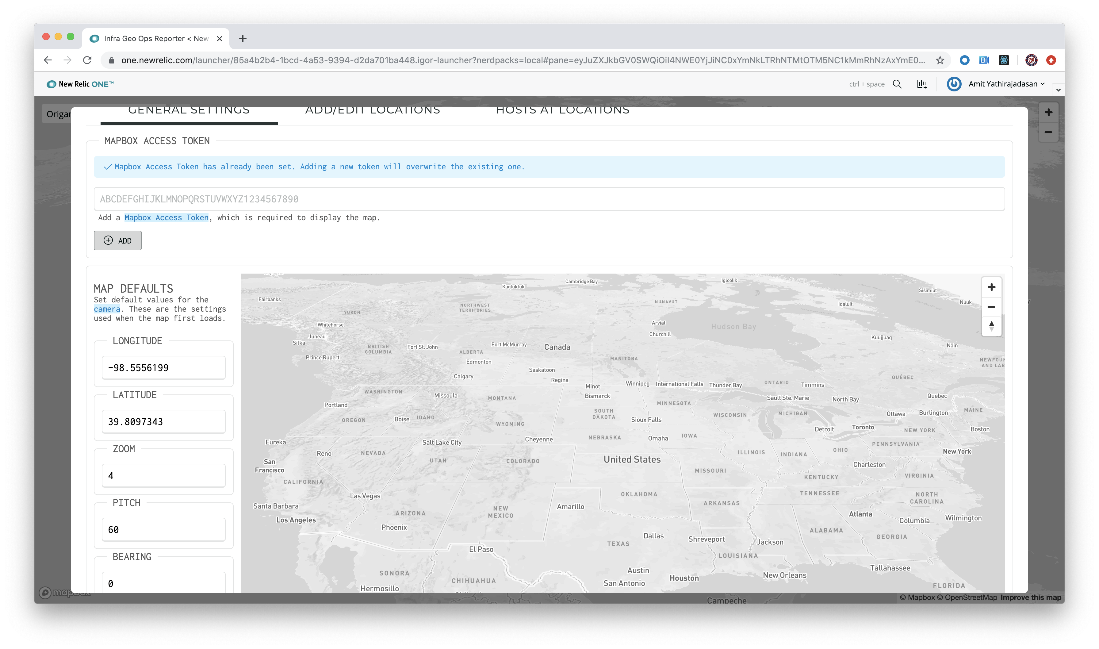 IGOR Map Defaults Screenshot