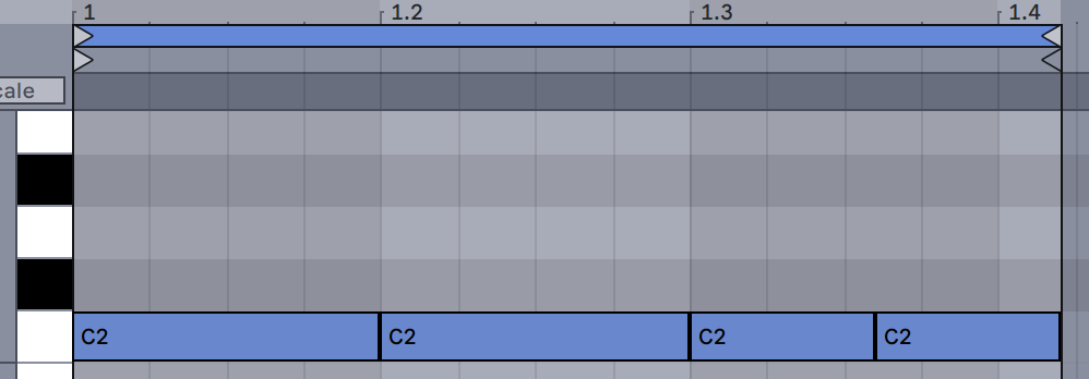 container scale in piano roll