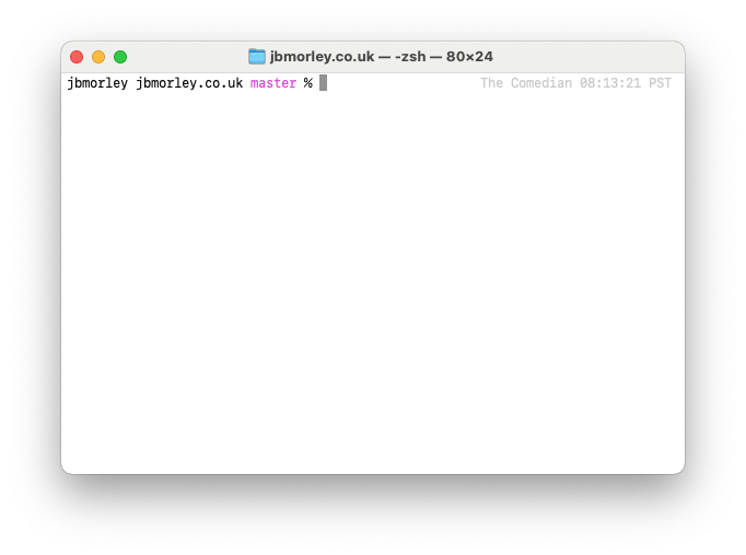 Screenshot of terminal using configure-prompt