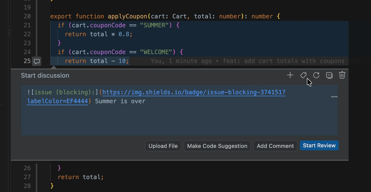 Switching between badge and plain text
