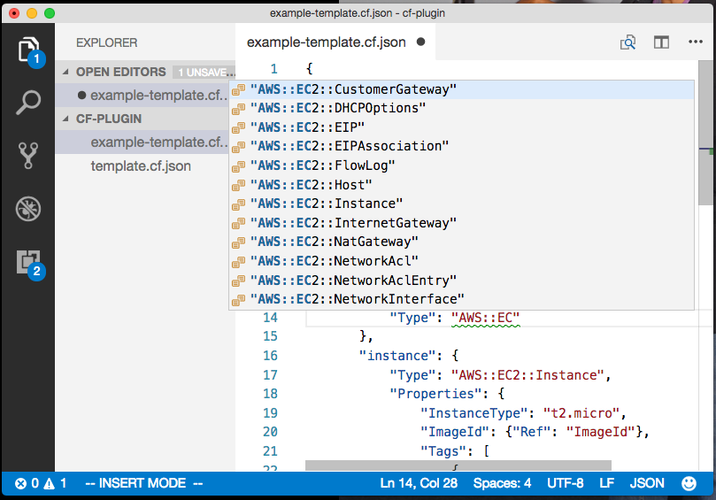 supported values of Type for Resources element