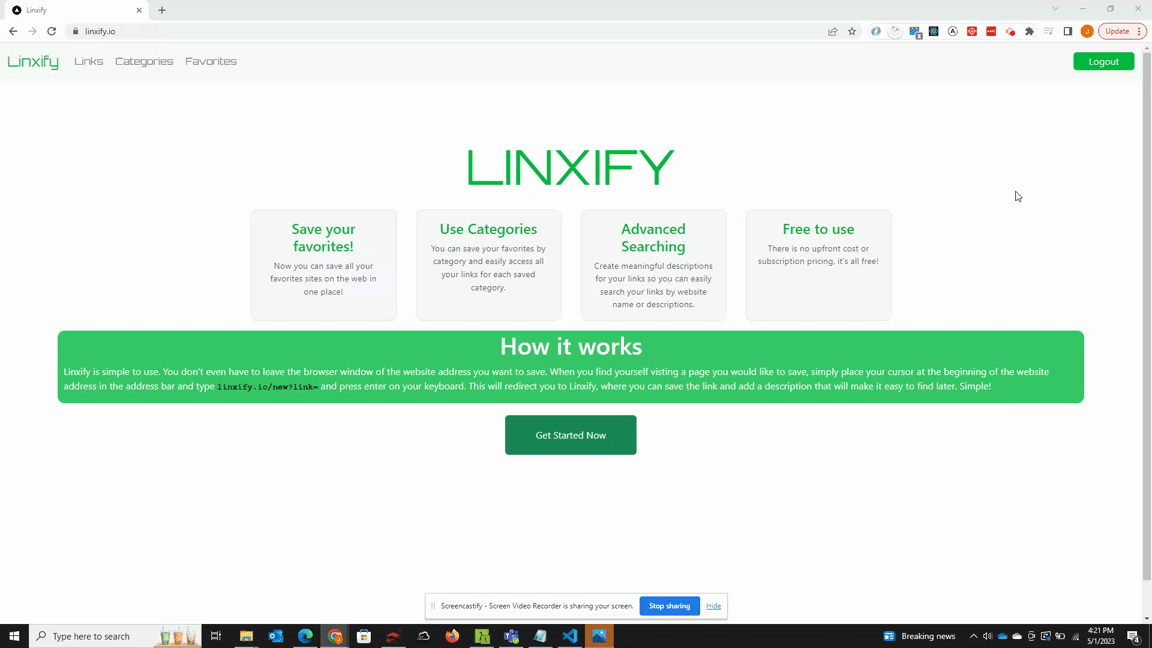 Homepage for Linxify