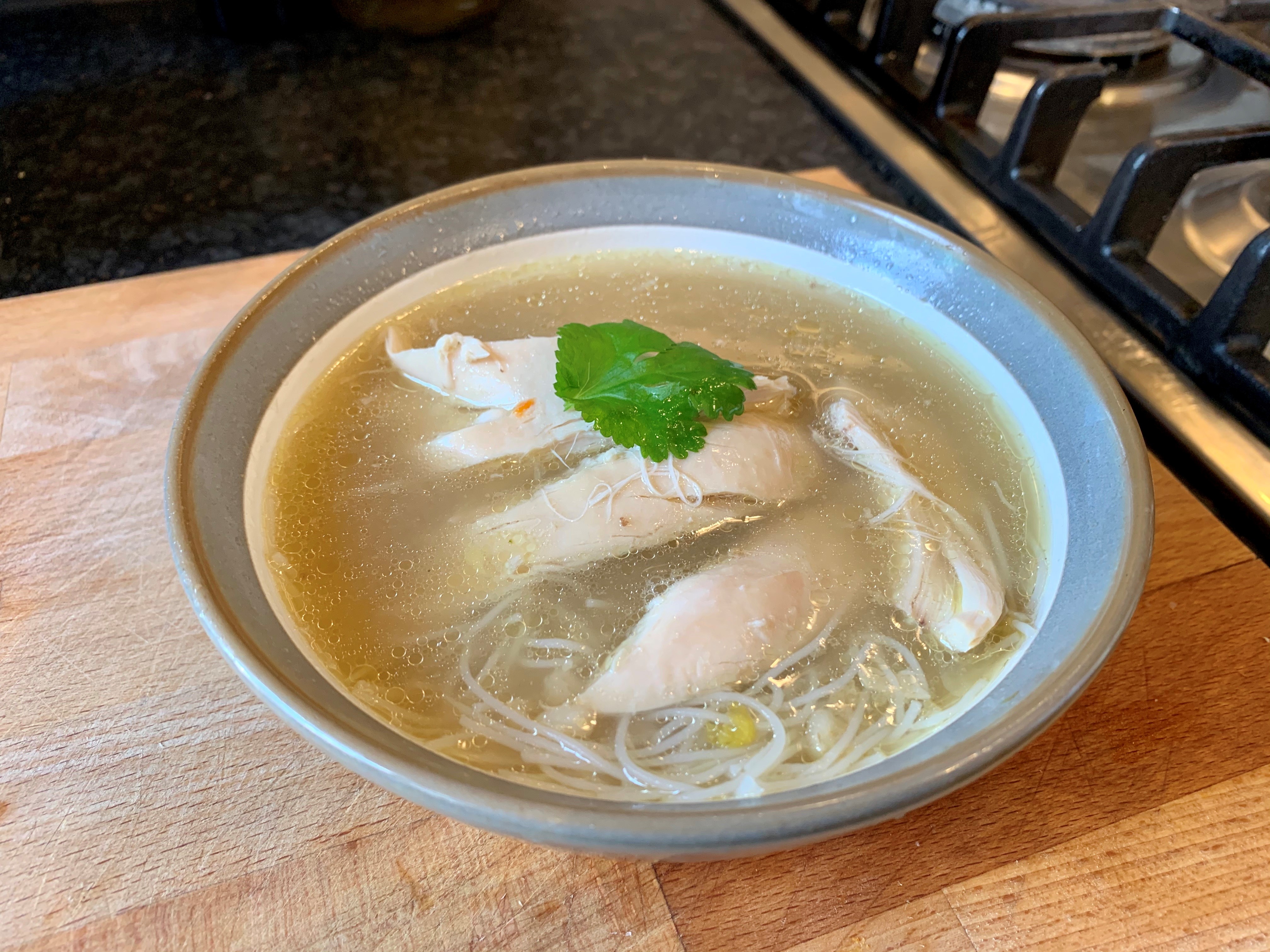 Chicken broth soup