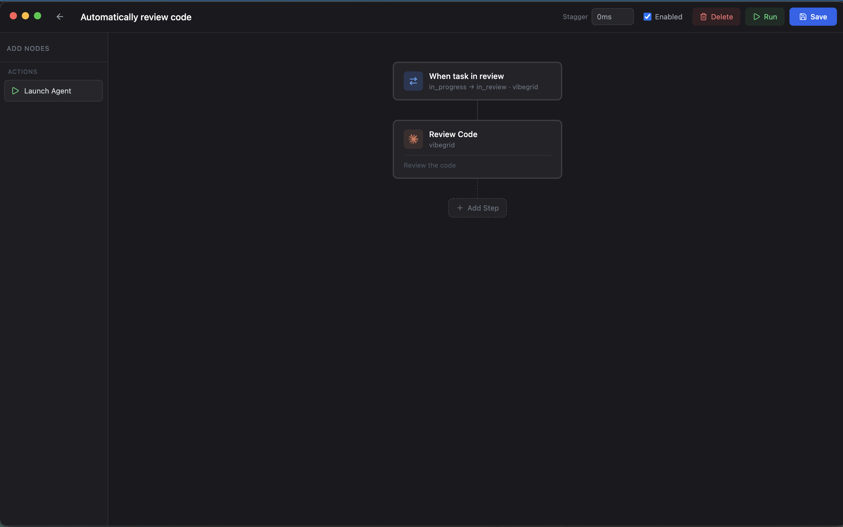 Workflow editor