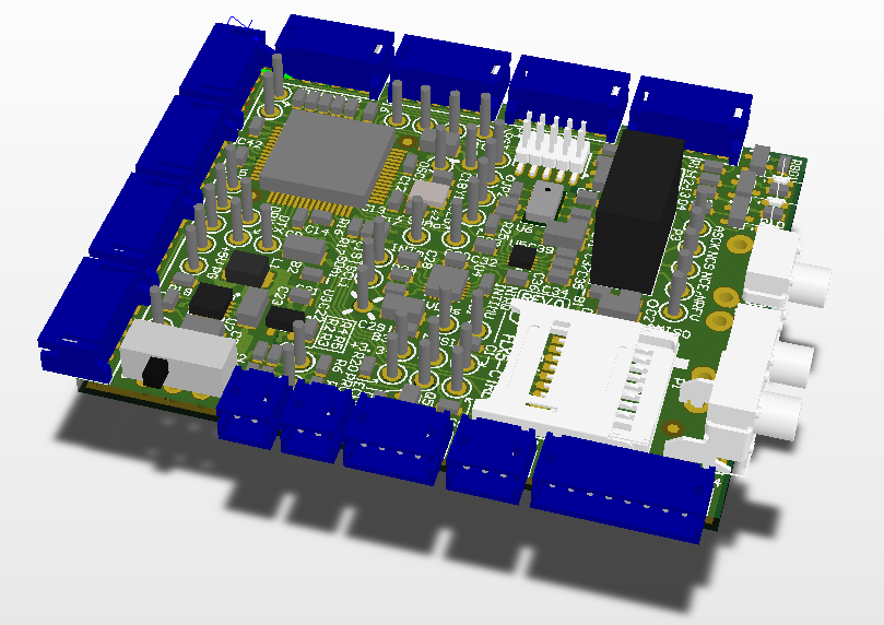 3D rendering of PCB