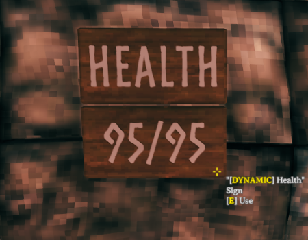 In game screenshot of the Health sign