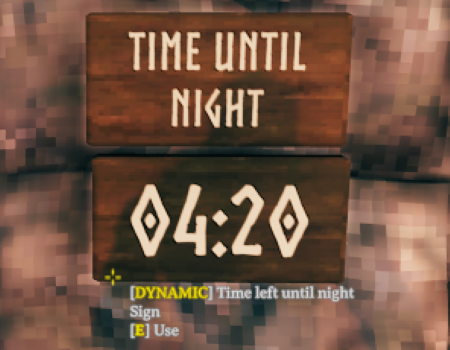 In game screenshot of the Night Countdown sign