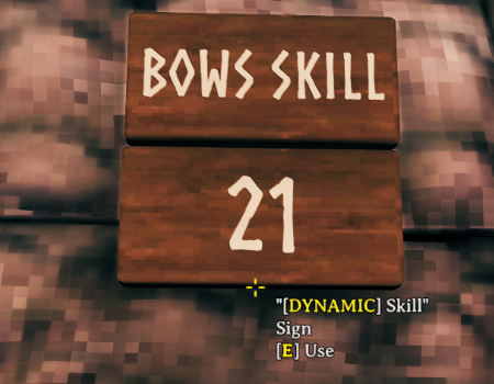 In game screenshot of the Skills sign