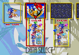 Sonic 3 & Knuckles save select