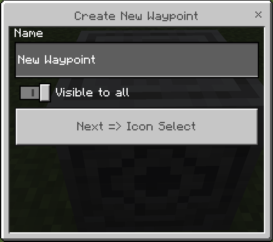 Create Waypoint Dialog