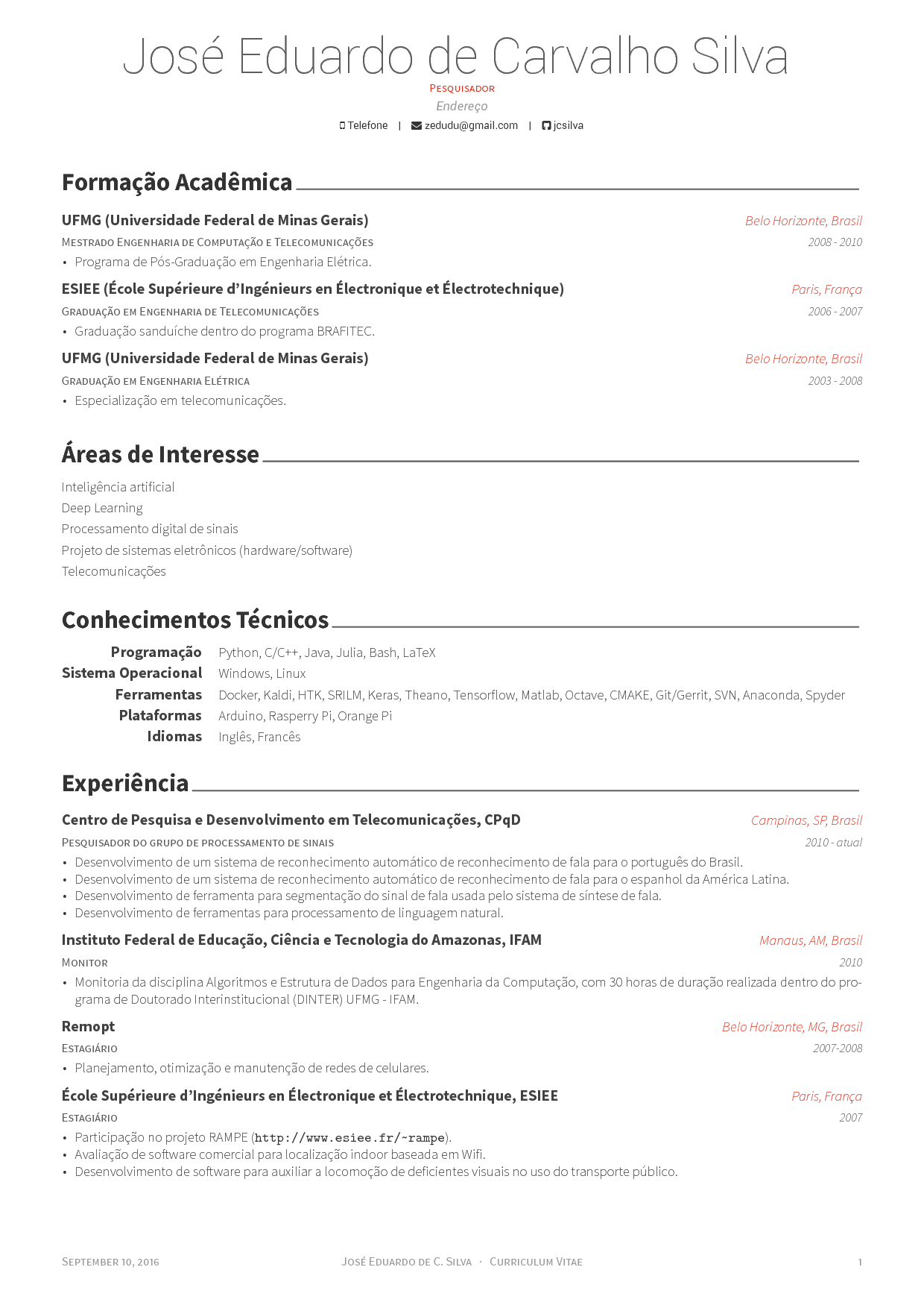 Résumé(Page 1)