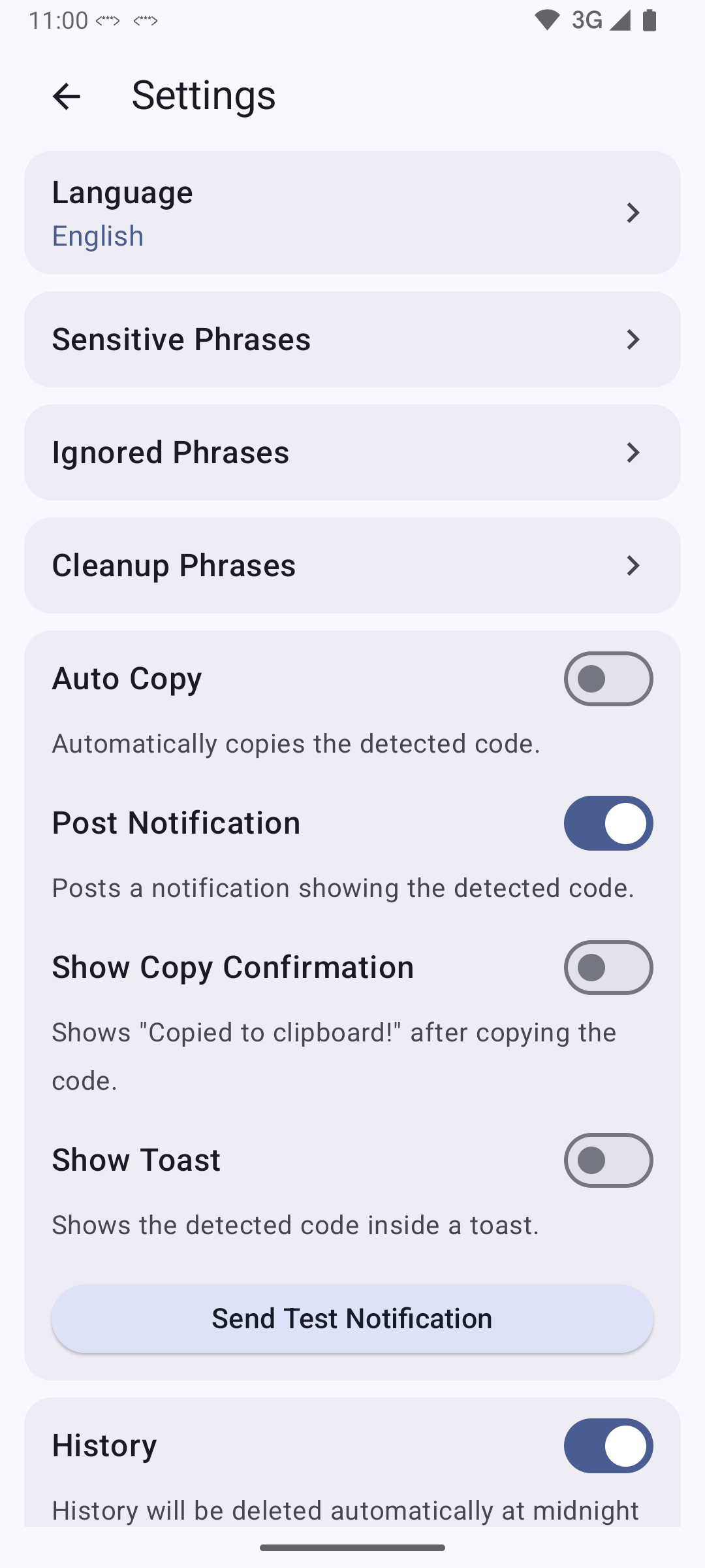Screenshot 2 of OTP Helper — opens full size