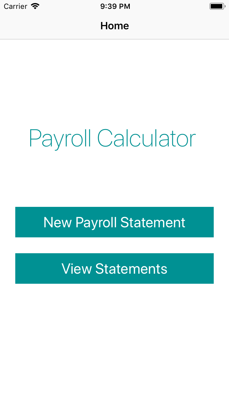 iOS Payroll App
