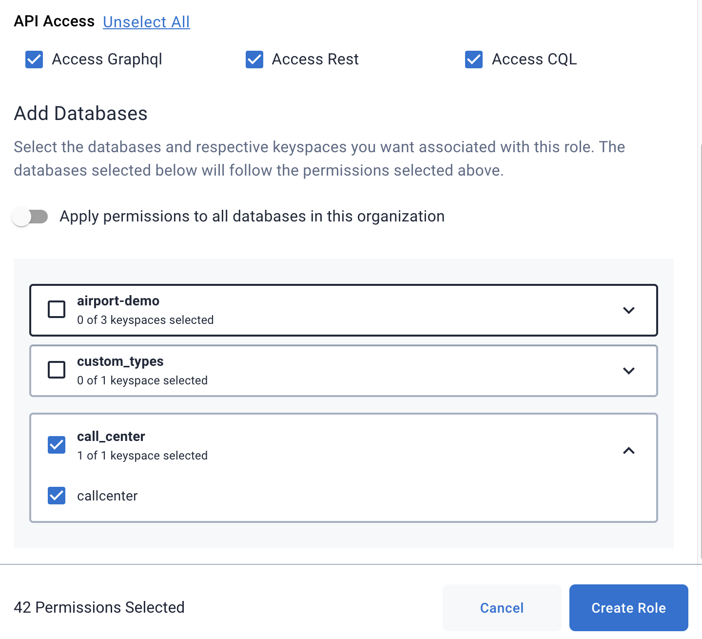 Restrict to one database