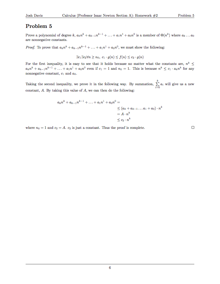 math assignment template latex