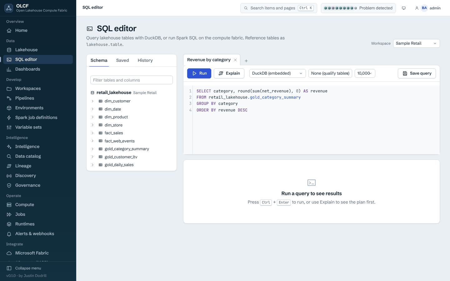 SQL editor