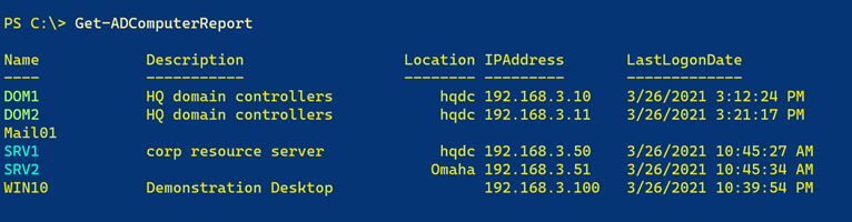 get-adcomputerreport