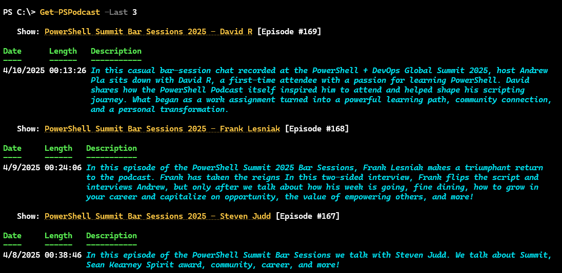 Get-PSPodcast
