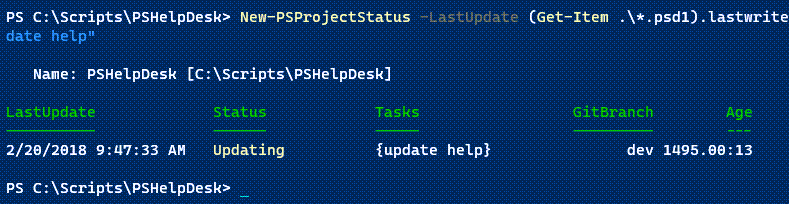 new custom project status