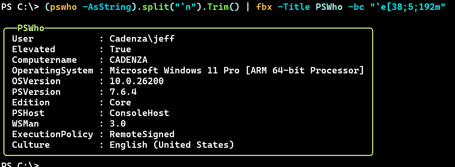 Format-BorderBox with title