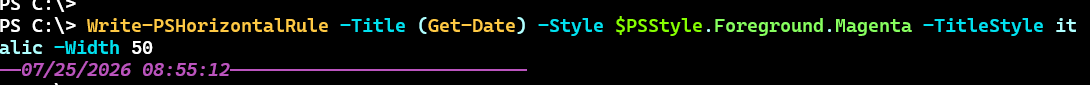 Horizontal rule with title and styled