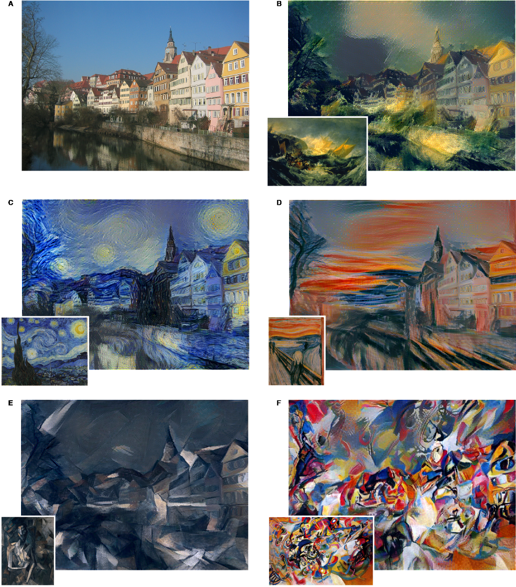 Example of artistic style transfer