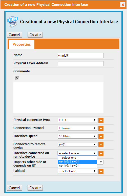 Connection to remote interface