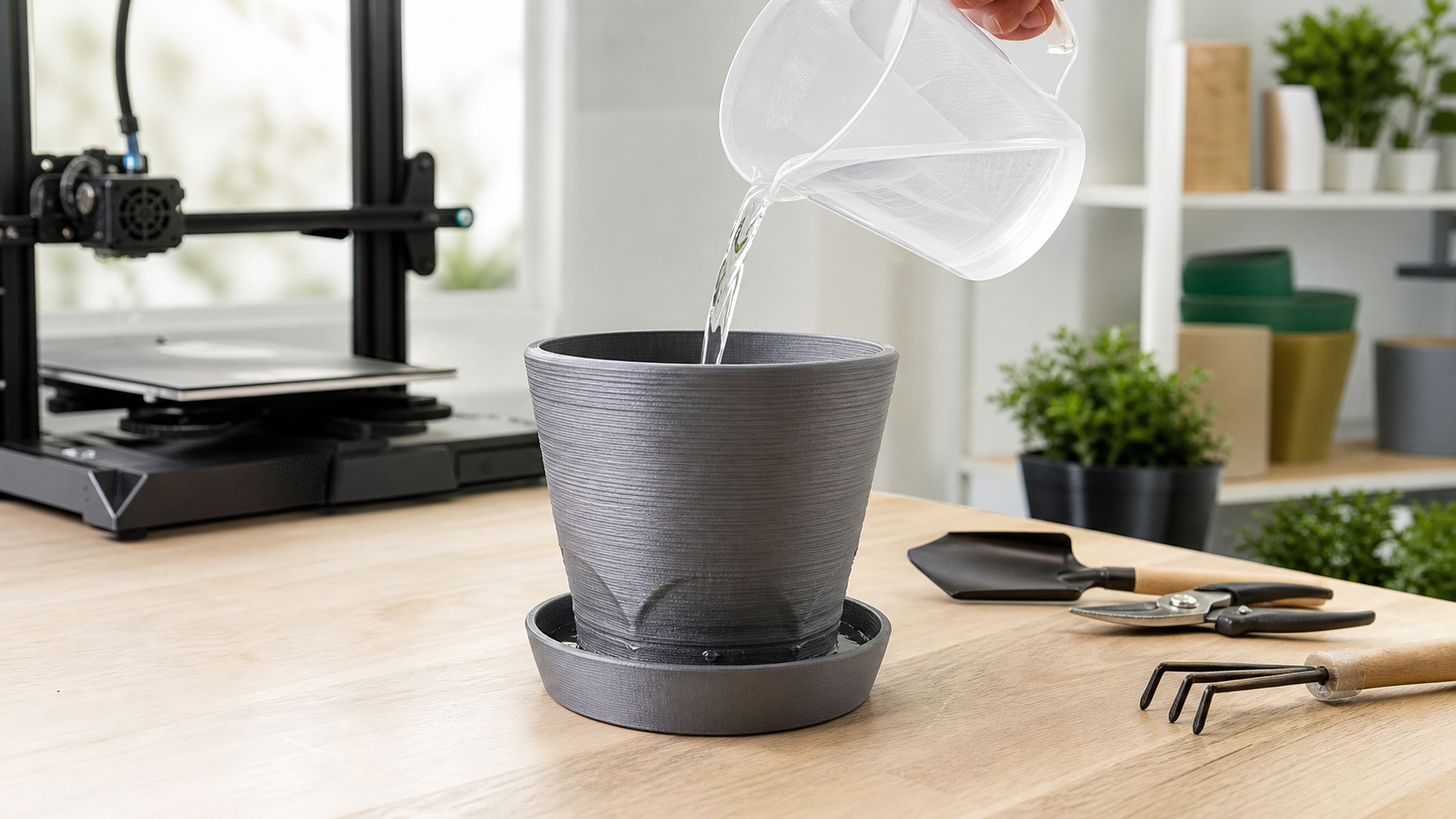 3D프린팅화분 배수와 재료 확인 사진 9