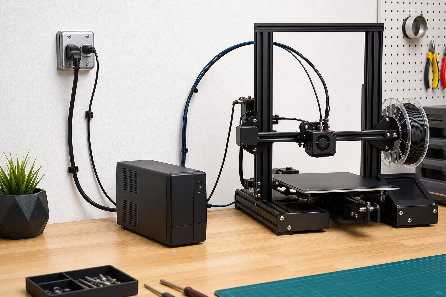3D 프린터 펌웨어 업데이트 안정된 전원 연결 사진