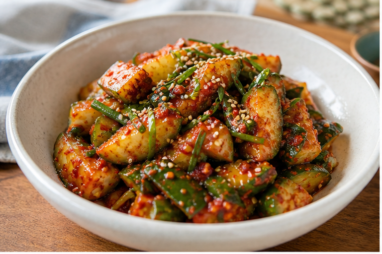 오이무침 완성 접시 대표 사진